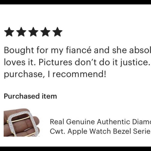 Genuine Real Diamond Bezel for Apple Watch all series custom made free appraisal - Picture 5 of 17